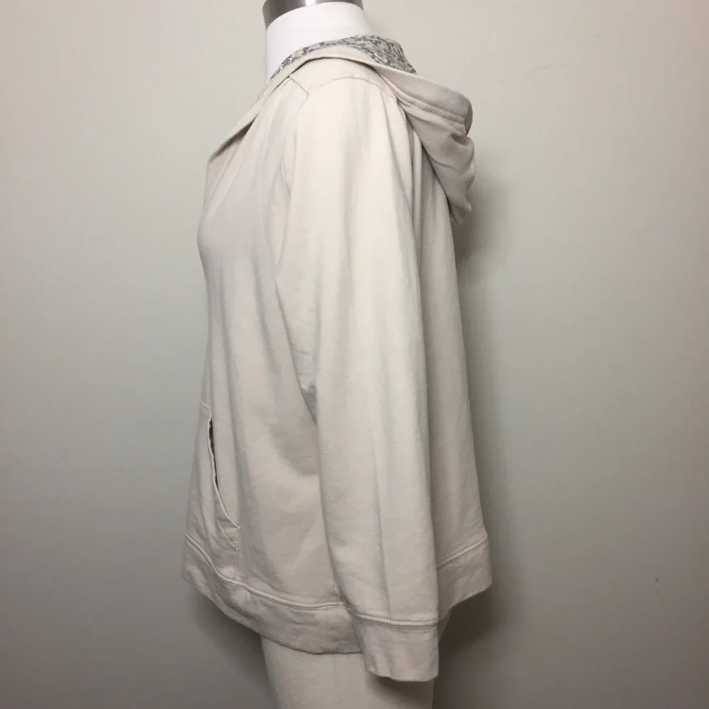 Petite Sophisticate Hoodie Sweatshirt; Low-Neckline; Size Large - Picture 3 of 8